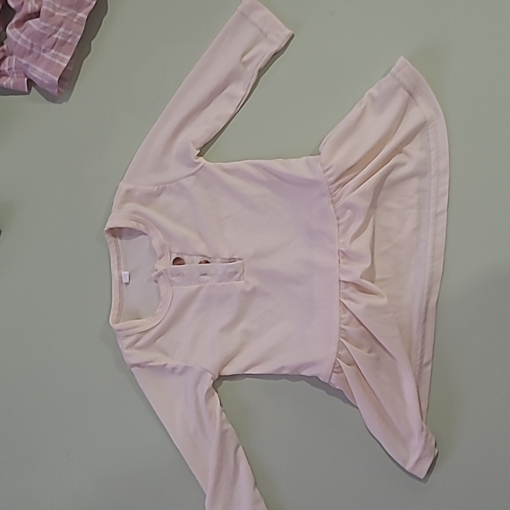 Size 80 baby girl peach long sleeve light weight shirt